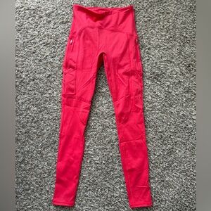 Fabletics Motion365 Coral Red Workout Leggings